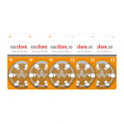 Hörapparatsbatteri stl 13 orange, 5-pack