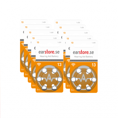 Hörapparatsbatteri stl 13 orange, 10-pack